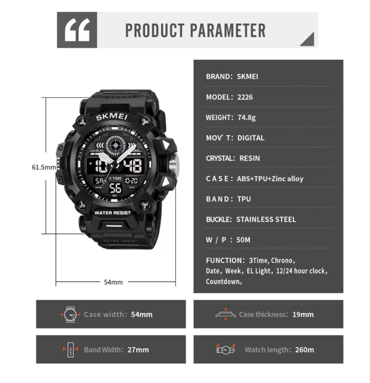 Reloj Skmei 2226