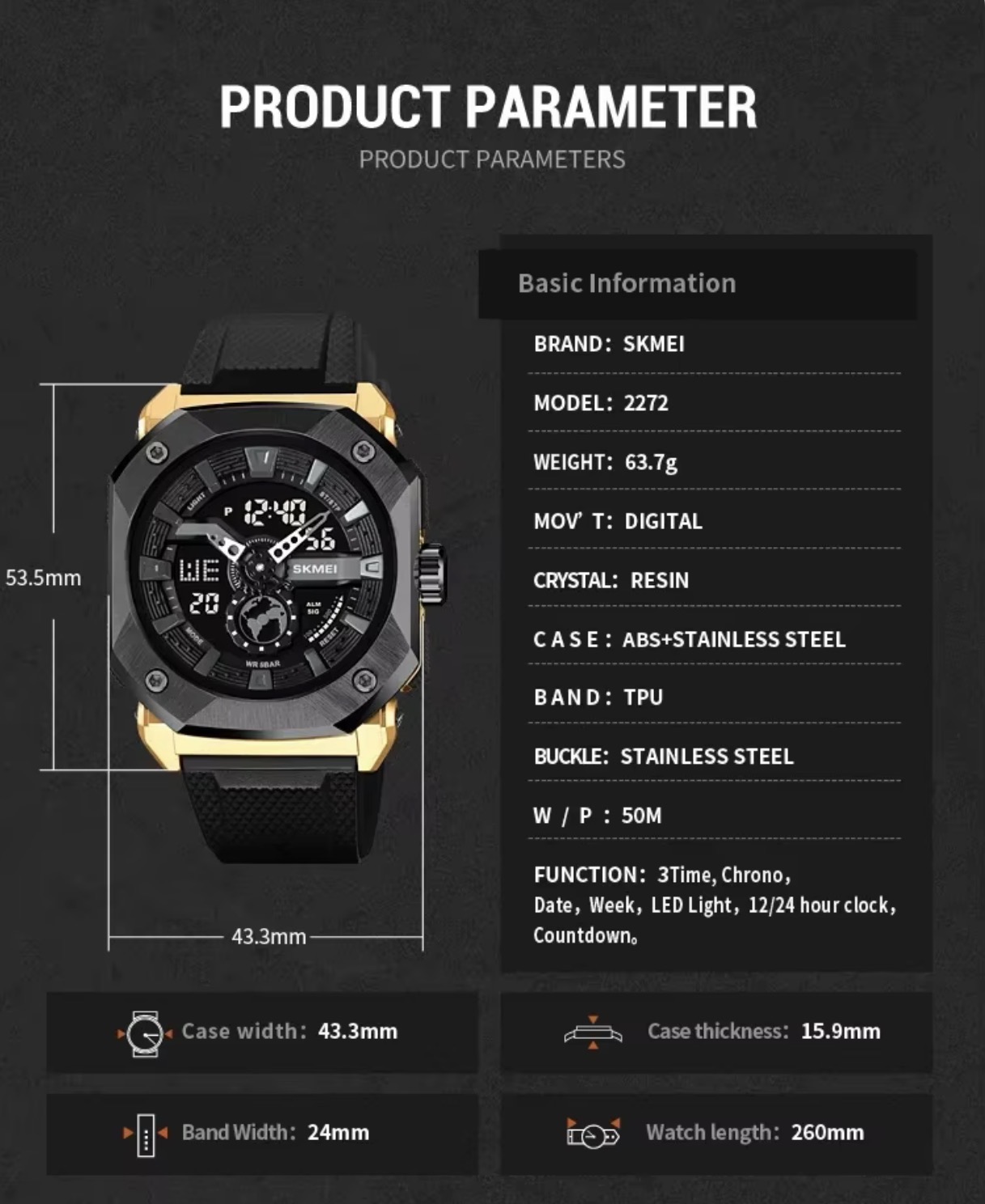 Reloj Skmei 2272 