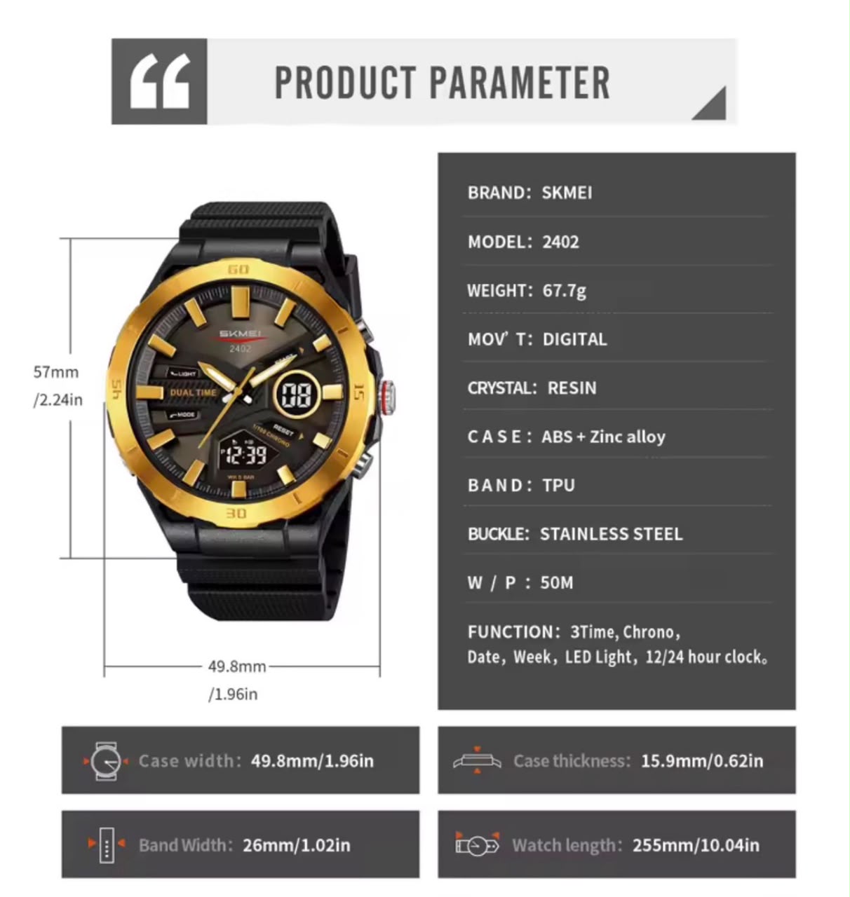 Reloj Skmei 2402