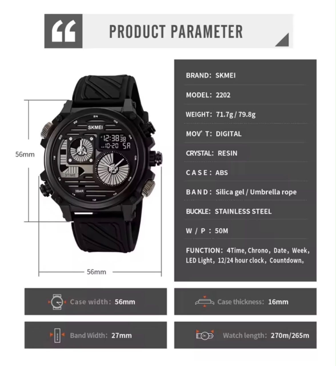 Reloj Skmei 2202